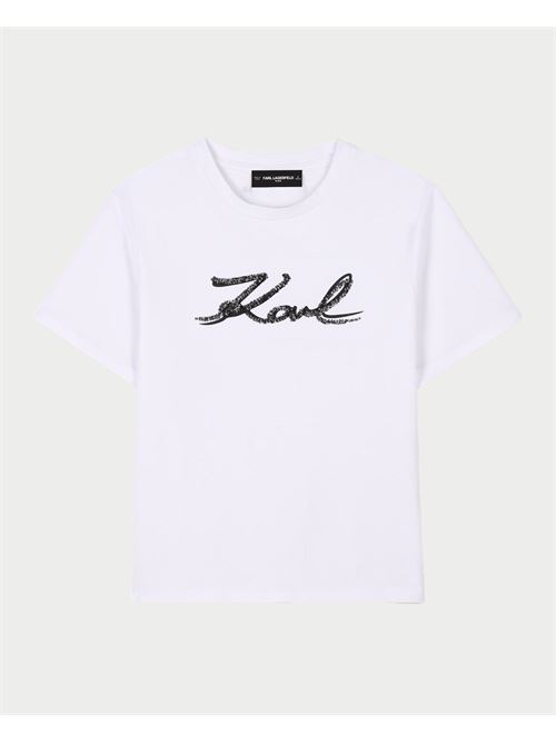 T-shirt à strass Karl Lagerfeld pour fille KARL LAGERFELD | Z3048510P